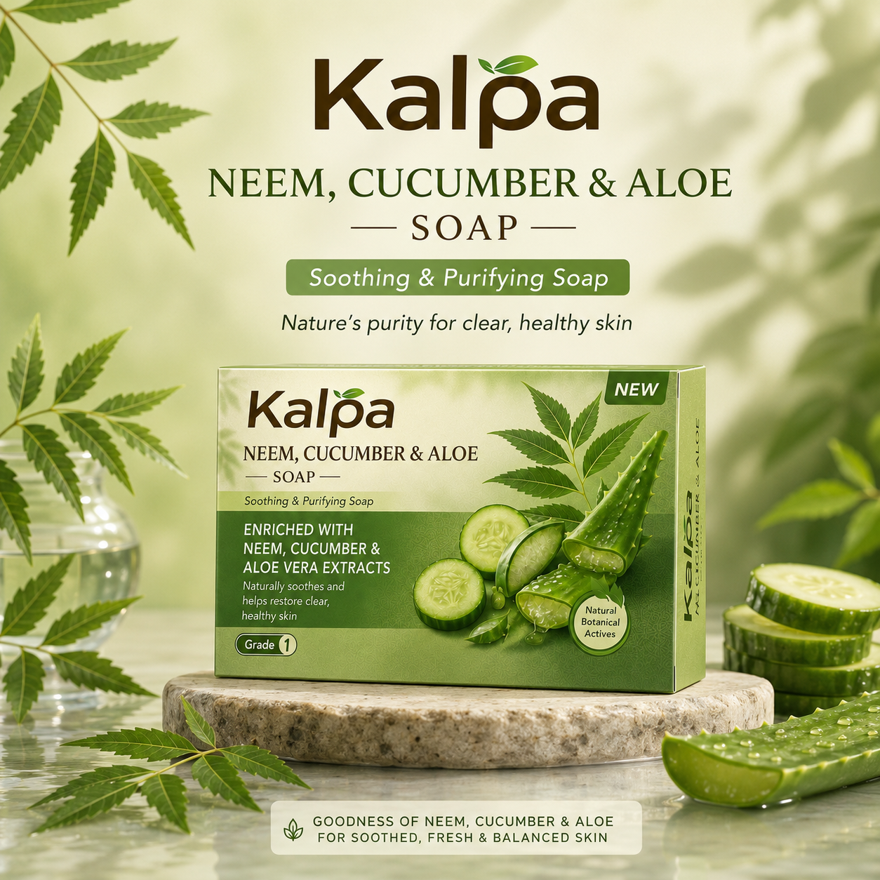 neem and aloe vera bathing soap bar - ayurvedic soap bar