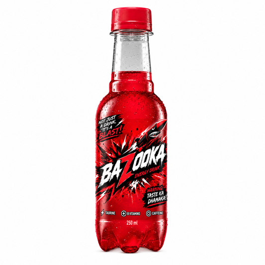 red color energy drink in 250 ml bottle 