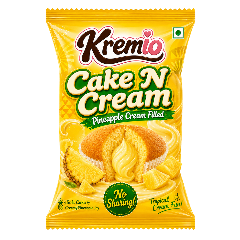 small cream filled cupcake for kids in packet