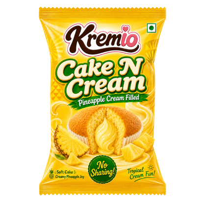 small cream filled cupcake for kids in packet