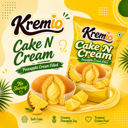 small cream filled cupcake for kids in packet