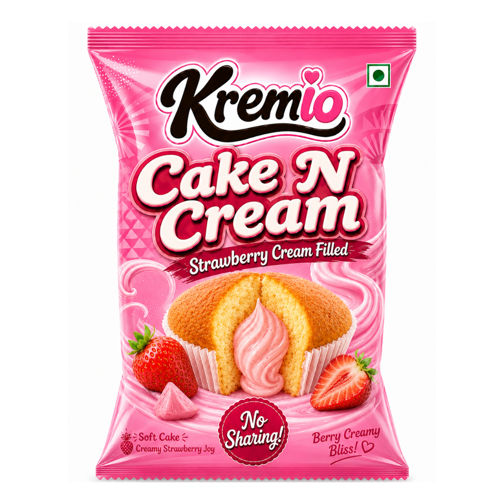 small cream filled cupcake for kids in packet