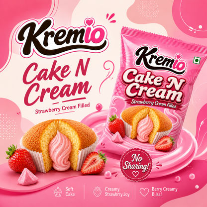 small cream filled cupcake for kids in packet