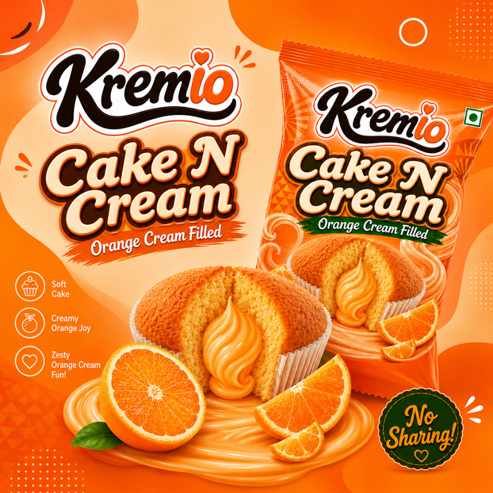 small cream filled cupcake for kids in packet
