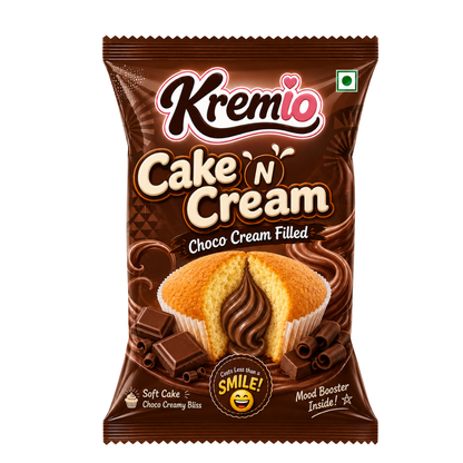 small cream filled cupcake for kids in packet