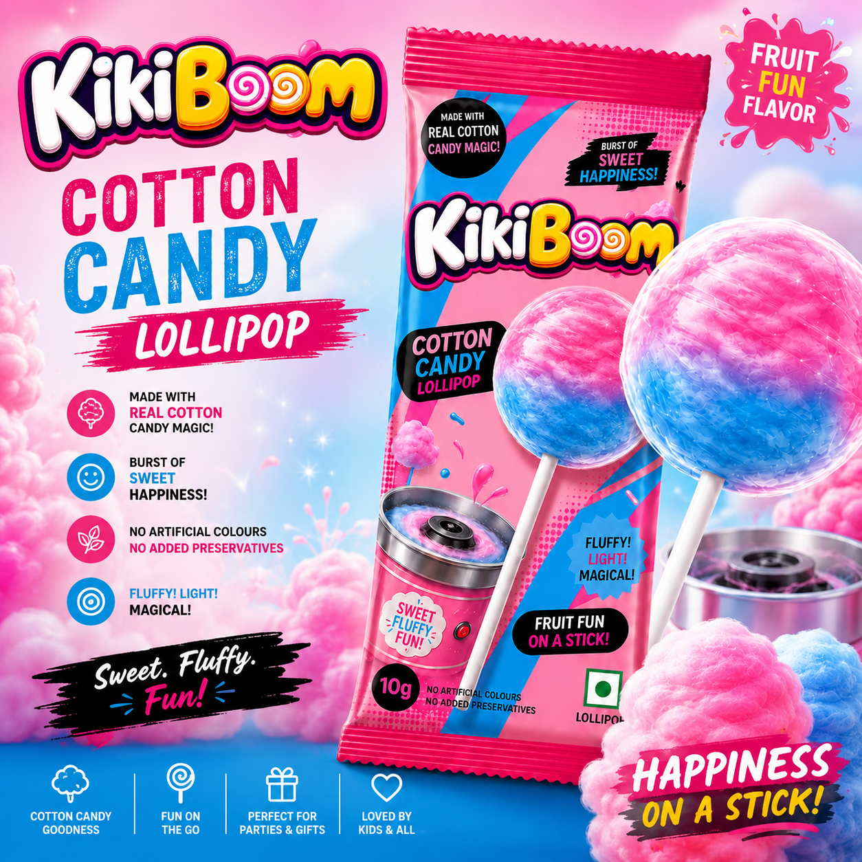 cotton candy lollipop 