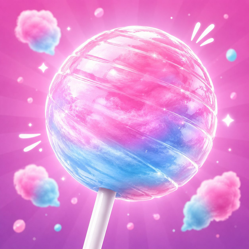 cotton candy lollipop 