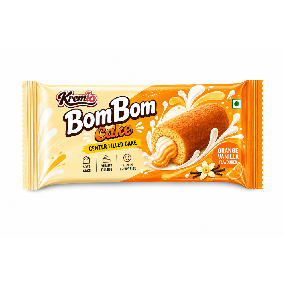 double cream filled cake in a small packet 