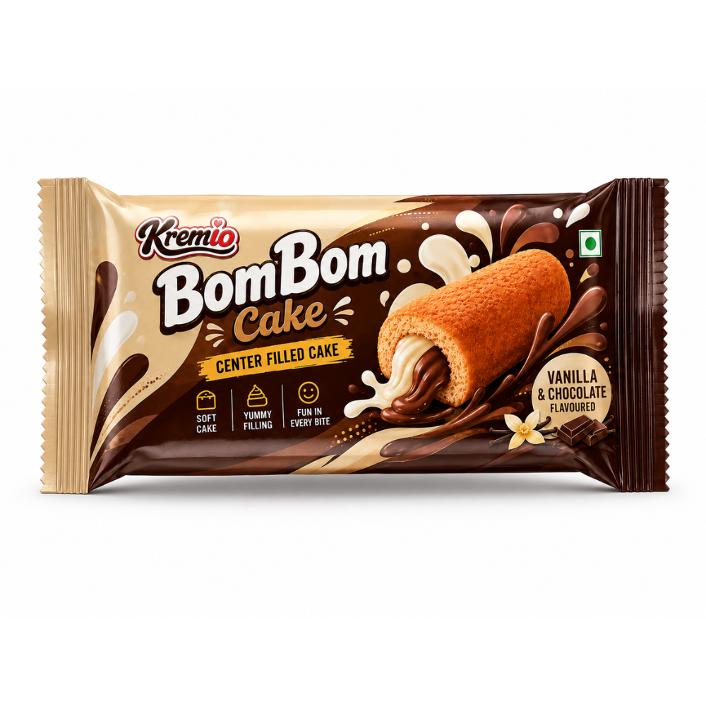 double cream filled cake in a small packet 