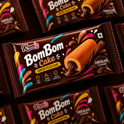 double cream filled cake in a small packet 
