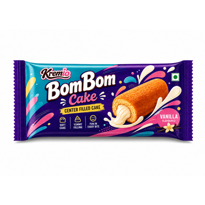 double cream filled cake in a small packet 