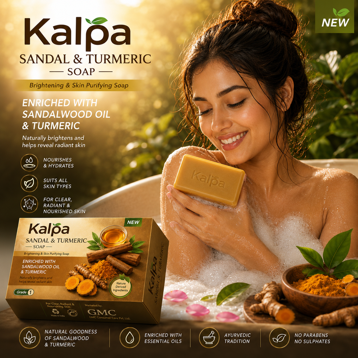 sandalwood turmeric bathing soap bar ayurvedic soap