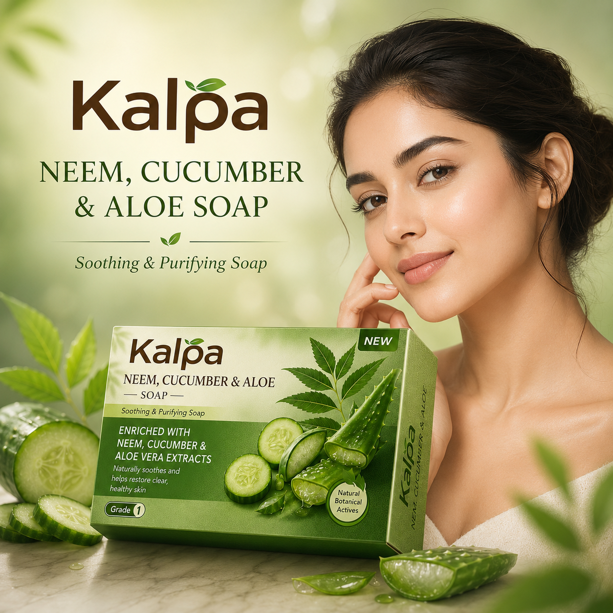 neem and aloe vera bathing soap bar - ayurvedic soap bar