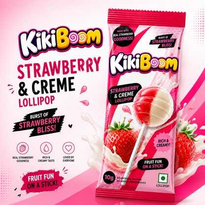 strawberry and cream lollipop 

